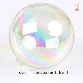 10 Pcs Décoration De Gâteau Boule Transparent Arbre De Noël Fête