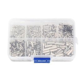600pcs 0.5mm2-6mm2 22-10 Awg Connecteur de fil non isolé Ferrules Terminal de câble électrique Cuivre