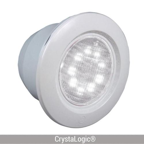 Projecteur led crystalogic® iii led blanche pour piscine liner - collerette gris anthracite