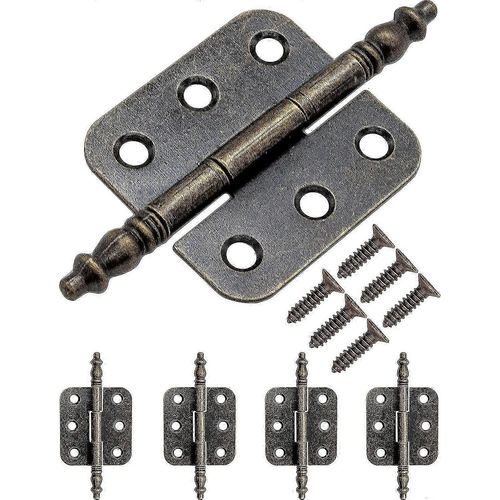 Lot De 4 Charnières En Métal Antique, Charnières En Fer, Design Classique, Pour Armoires, Portes, Coffres, Boîtes De Rangement De Style Vintage, Maison De Campagne, 70 X 35 Mm, Br