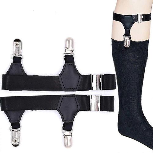 2 Paires Jarretières Chaussettes Pour Hommes Bretelles Chaussettes Pour Hommes Clip Robuste Réglable Chaussette Jarretières Ceinture Pour Hommes Taille Unique