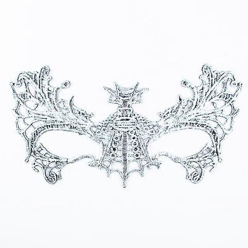 Argent Estampage Dames Sexy Dentelle Mascarade Masque De Fête Pour Carnaval Halloween Bal Demi Visage Boule Cosplay Masques Oculaires Non Forme