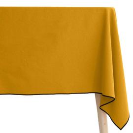 Nappe carrée 160x160 cm DIABOLO jaune Curcuma traitement teflon