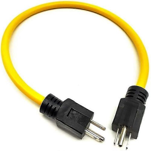Cordon d¿adaptateur de générateur Nema 5-15p pour commutateur de transfert, adaptateur de rallonge (3 prises 12awg 125v) U