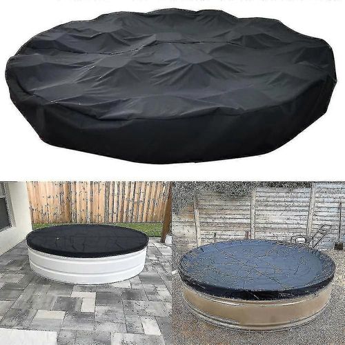 Couverture de piscine ronde d¿hiver 200g / m Bâche Taille 244cm Noir
