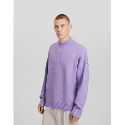  Pull Col Montant Homme M Violet