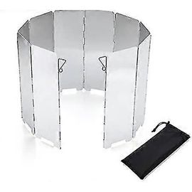 Pare-Brise De Camping, Pare-Brise Pliant En Aluminium, Pare-Brise Pliant À 10 Plaques, Réchaud Portable Ultra Léger Pour Réchaud De Camping, Cuisinière À Gaz De Pique-, Etc.
