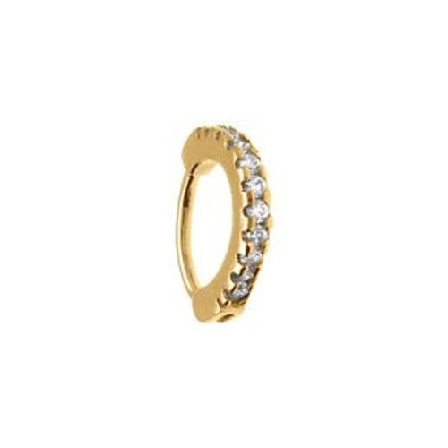 Piercing Acier Doré Nez Oxydes Blancs