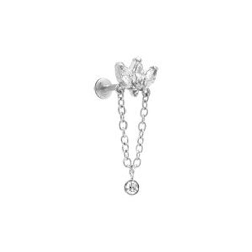 Piercing Acier Oreille Helix Oxydes Blancs