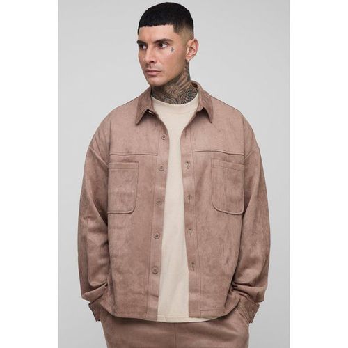 Tall - Chemise Oversize En Synthétique Homme - Taupe - M, Taupe