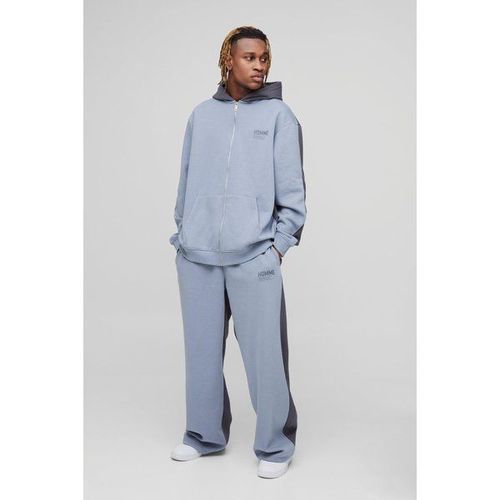 Tall - Survêtement Oversize Color Block Homme - Gris - Xxl, Gris