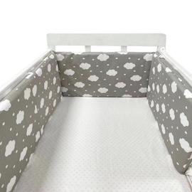 Tour de lit bébé complet respirant protège-lit bord en mousse Blue Minky -  TOTSY BABY - 90 cm