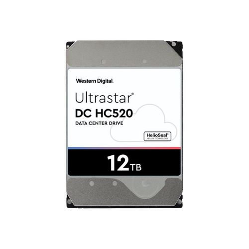 WD Ultrastar DC HC520 HUH721212ALE604 - Disque dur - 12 To - interne - 3.5" - SATA 6Gb/s - 7200 tours/min - mémoire tampon : 256 Mo