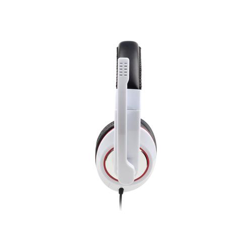 Gembird MHS-001-GW - Micro-casque - circum-aural - filaire - blanc brillant