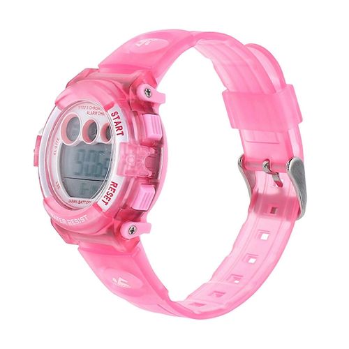 Montre De Sport Numérique Pour Enfants Montre Électronique De Plein Air Multifonction Étanche Pour Garçons Filles Rose Transparent