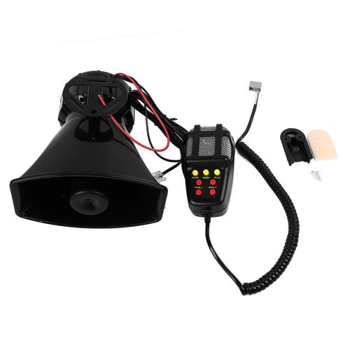 Voiture Mégaphone Haut-Parleur 7 Tonalité Sirène Sirène Amplificateur De Son D¿urgence Pour Véhicule 12V