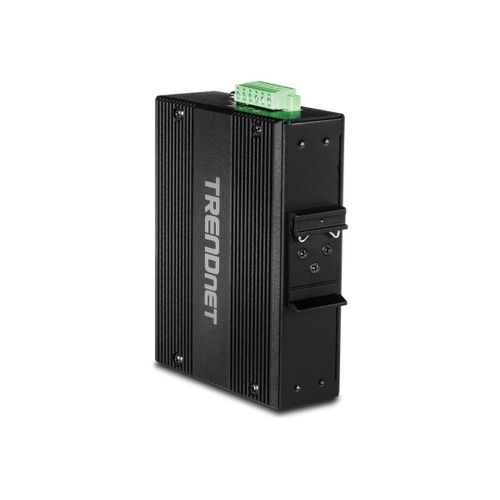 TRENDnet TI-PG62B - Commutateur - non géré - 4 x 10/100/1000 (PoE+) + 2 x Gigabit SFP - Montage sur rail DIN, fixation murale - PoE+ (120 W) - Tension CC - Conformité TAA