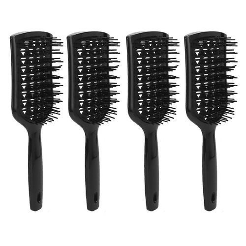 4 Pcs Ventilé Brosse À Cheveux Lisse Palette Démêlant Brosse Pour Brushing Humide Sec Bouclés Épais Cheveux Raides