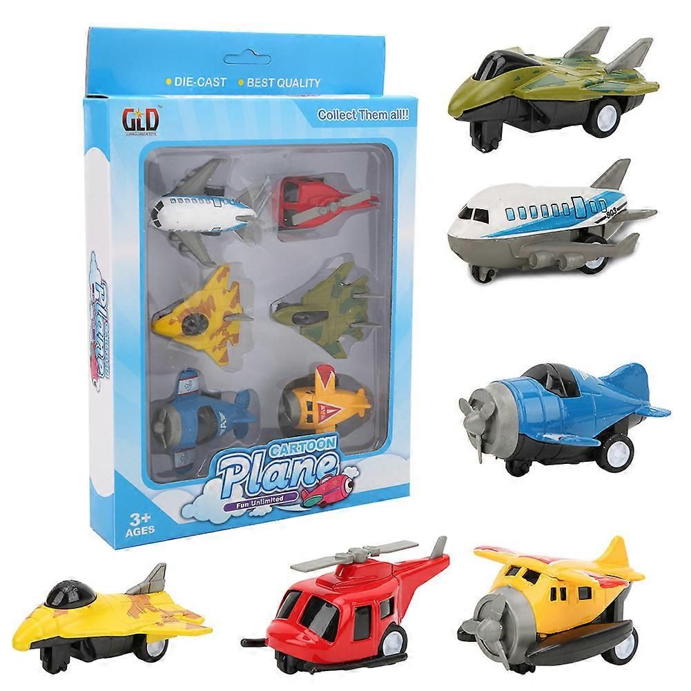 Mini Stimulation Alliage Avion Modèle Ensemble Pull Back Jouet Avion Pour Enfants Enfant Cadeau-Générique
