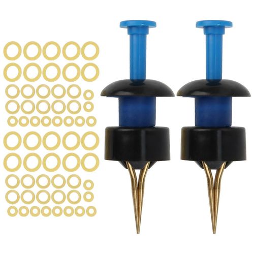 2 Set Portable Leurres Appâts Clip Ver De Vase Ver De Terre Clip De Pêche Tackle Accessoires Bleu Et Noir