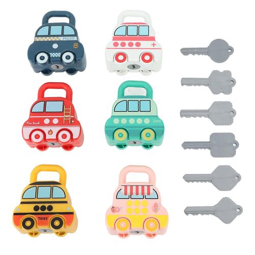 Serrure Clé De Voiture Jouets Diy Dessin Animé Intéressant Enfant En Bas Âge Voiture Activités Éducatif Sensoriel Motricité Fine Jouet De Développement