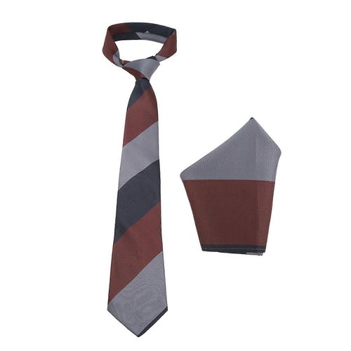 Ensemble De Cravate Pour Hommes Large Rayure Design Style Classique Cravate Mouchoir Kit Pour Réunion Fête Bureau Cadeau