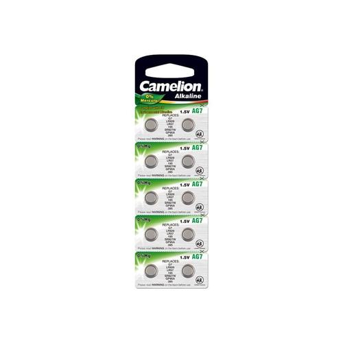 Pack de 10 piles Camelion Alcaline AG7,LR57 LR926–395 0% Mercury/Hg