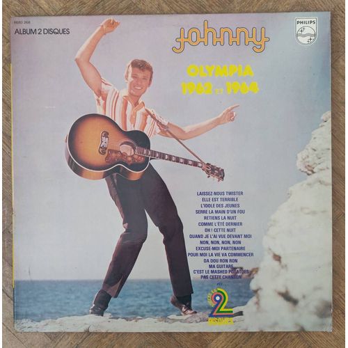 Johnny Hallyday " Johnny Hallyday À L'olympia 1962 Et 1964 " Vinyle Album 2 Disques - France.