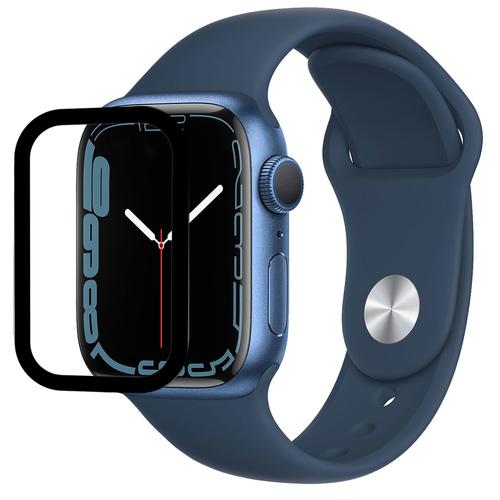 2 Film Vitre Protecteurs 3d Incurvés Pour Apple Watch Series 8 41mm Bord Noir Verre Trempé De Protection Transparent -Visiodirect-