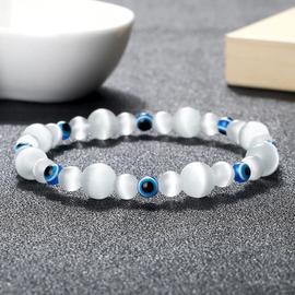 Bracelet de perles Oeil de Chat Multicolore, Sur mesure pour Homme ou Femme