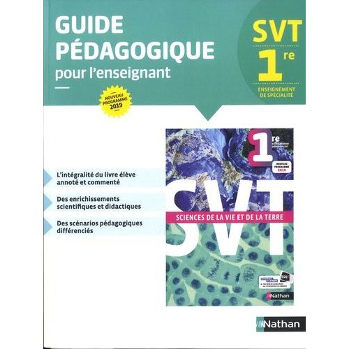 Svt 1re Enseignement De Spécialité - Guide Pédagogique Pour L'enseignant