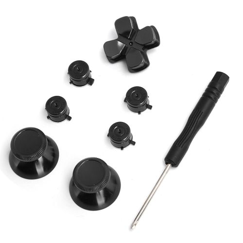 Ensemble De Boutons De Manette De Jeu En Alliage D¿Aluminium Pour Ps4 - Noir