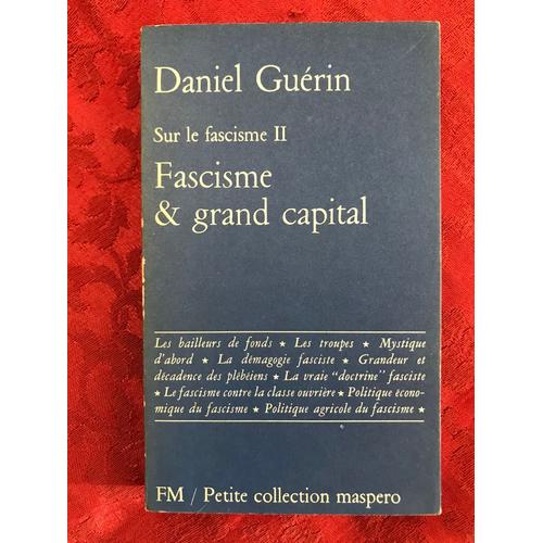 Daniel Guérin Sur Le Fascisme Tome Ii