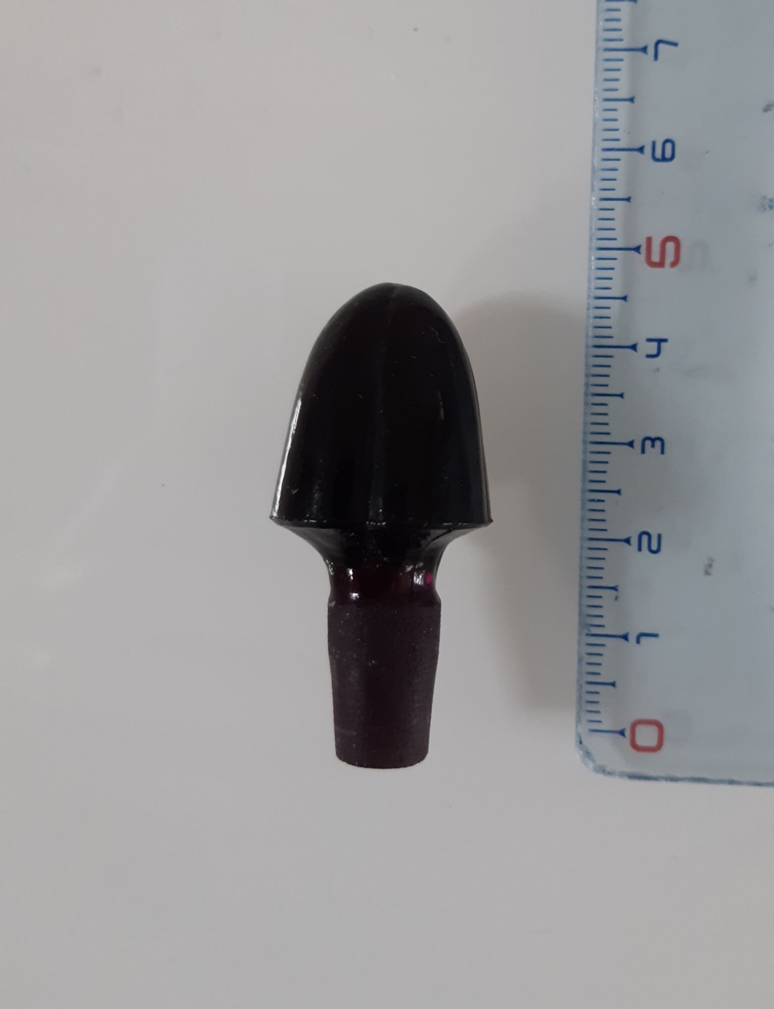 Bouchon De Carafe En Verre De Couleur Violine 4,5cm De Long (N°2)