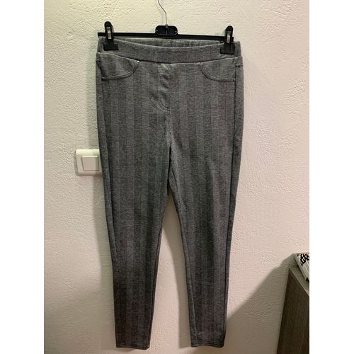 Pantalon Droit Pour Femme Gris Imprimé Taille 40
