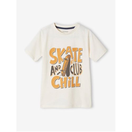T-Shirt À Message Basics Garçon Manches Courtes (Vertbaudet)