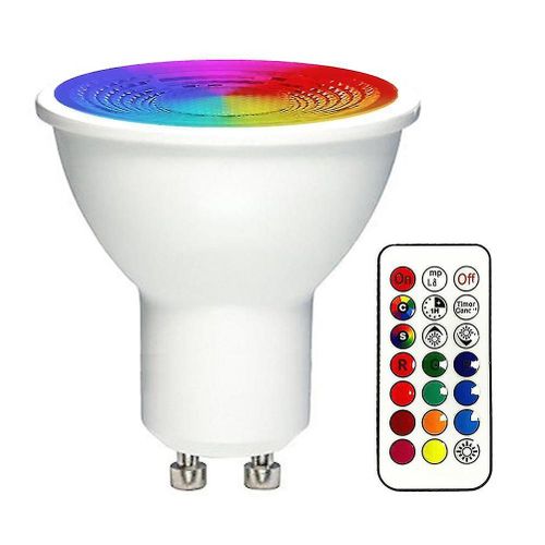 RGBW GU10 LED Couleur Changeante Spot Light 2 Mode D¿éclairage 3W RGB LED Ampoule avec Télécommande Mémoire Minuterie Fonction pour Bar Stage Party