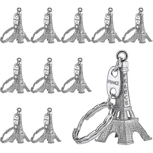 Porte-Clés 15 Pièces Tour Eiffel Porte-Clés Rétro Ornement Français Souvenirs