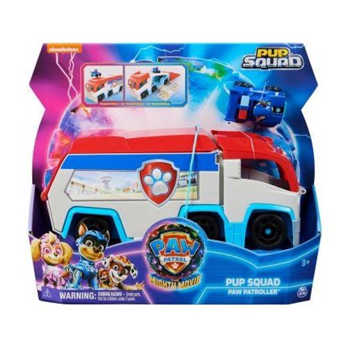 Coffret La Super Pat Patrouille Film Camion Ryder Patroller 27 Cm Transformable + Voiture Chase - Set Figurine Et Véhicule + 1 Carte