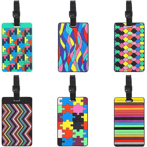 6 Pcs Secure Luggage Tags Pvc Valise Bagages Valise voyage Bagage Bagage Sac à main Étiquettes Tag F