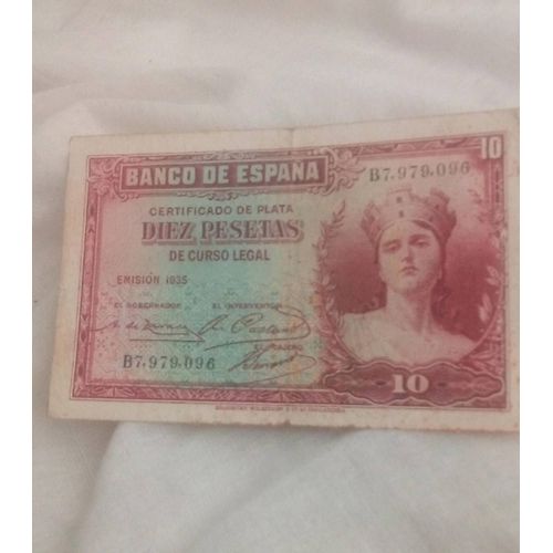 Billet 10 Pesetas Espagne 1935
