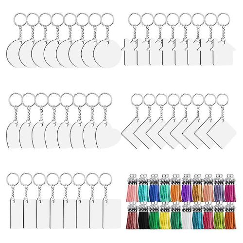 Sublimation Porte-Clés Vierges Porte-Clés Diy De Transfert De Chaleur Avec Métal Pour Porte-Clés
