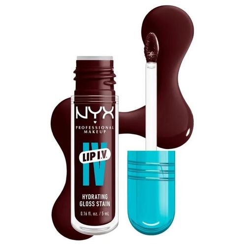 Nyx Professional Makeup, Lip Iv, Gloss, Jusqu'à 12h D'hydratation, Hautement Pigmenté, Fini Brillant, Water 'bout Wine? Multicolore