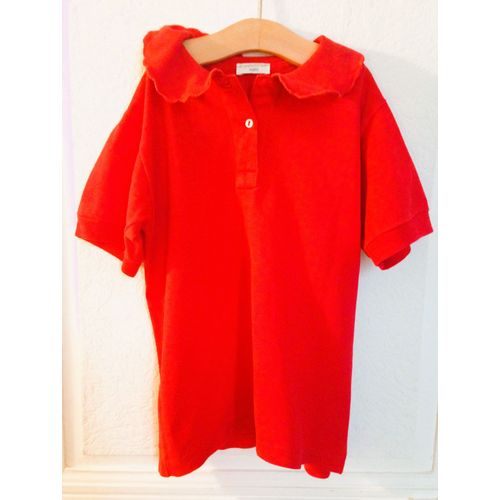 Polo Fille Rouge "Cyrillus" Taille 6 Ans Idée Cadeau