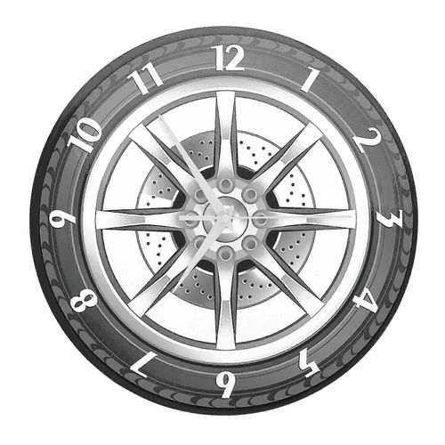 Personnalisez votre nom de garage Service de voiture Réparation Garage Acrylique Horloge murale Roue de pneu Auto Watch Mécanicien