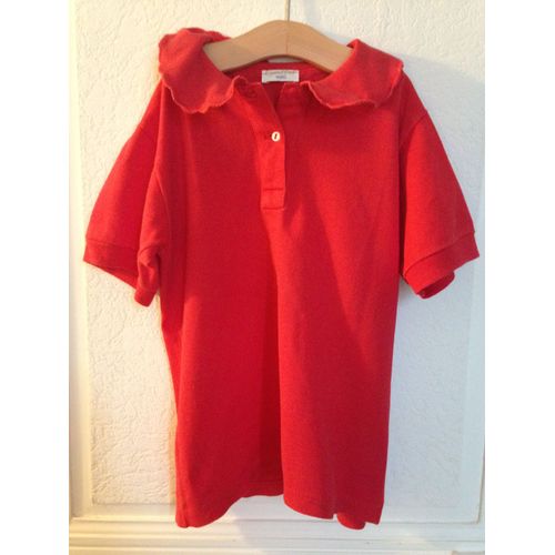 Polo Fille Rouge "Cyrillus" Taille 8 Ans Idée Cadeau