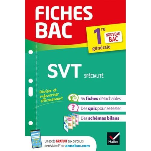 Fiches Bac - Svt 1re Générale (Spécialité)