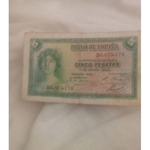 Billet 5 Pesetas Espagne 1935