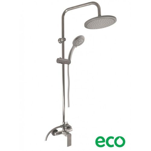 Colonne de douche NIL en laiton métal gris poli H. 116 cm--