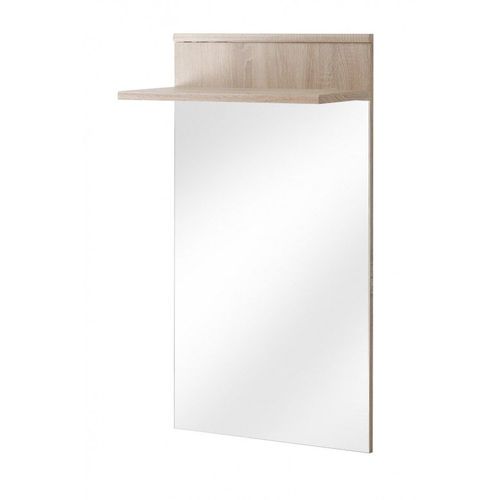 Miroir mural avec tablette ARMARIO coloris chêne sonoma 60x104x32 cm--